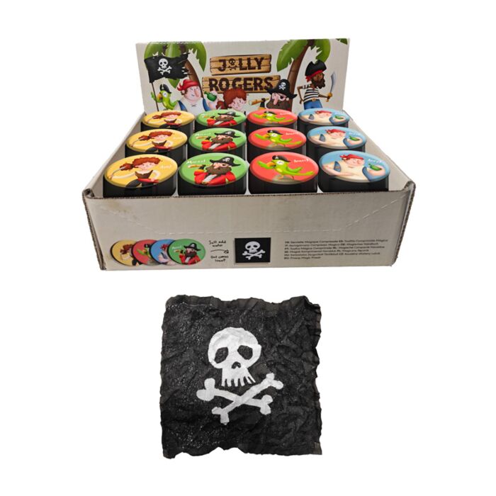 Toalha de viagem comprimida Piratas Jolly Rogers