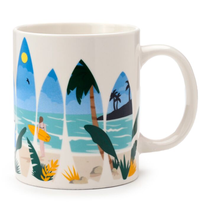 VW Volkswagen T1 Camper Bus The Waves are Calling Caneca de Porcelana