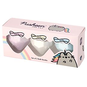 Conjunto de 3 bombas de banho Pusheen - Perfumes Frutados