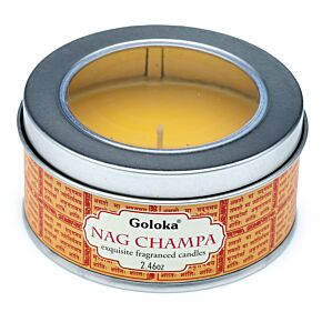 Vela de Cera em lata - Goloka Nag Champa