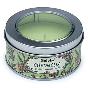 Vela de Cera em lata - Goloka Citronella