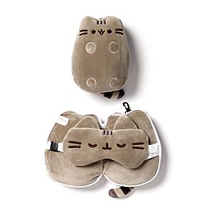 Almofada de Viagem e Máscara para Dormir Relaxeazzz - Pusheen