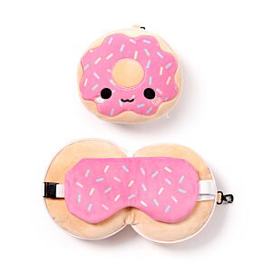 Almofada de Viagem e máscara para dormir Relaxeazzz Adorasnacks Donut