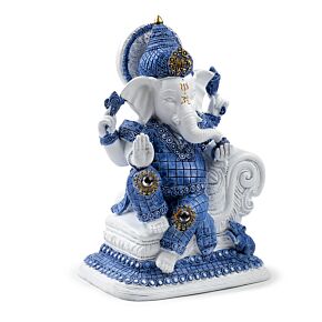 Ganesh branco e azul Meditação