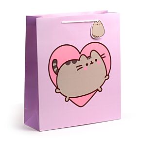 Saco de Presente Pusheen Coração - Extra Grande