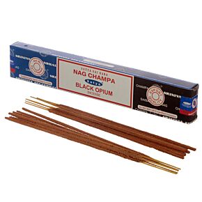 01307 Paus de Incenso Satya Nag Champa - Ópio Preto