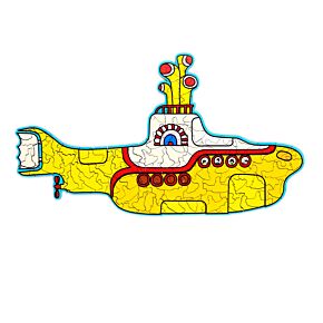 Puzzle com 130 peças forma The Beatles Yellow Submarine