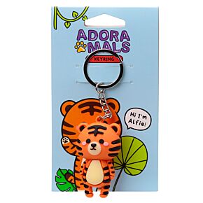 Porta-chaves PVC 3D Alfie o Tigre Adoramals 