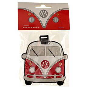 Etiqueta de bagagem Volkswagen Campervan VW T1 vermelha em PVC