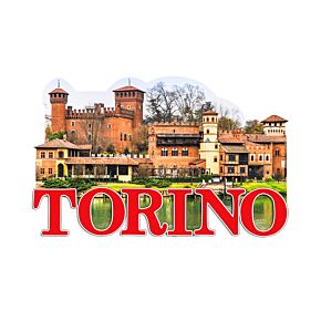 3D Íman de recordação impresso Torino Medievale