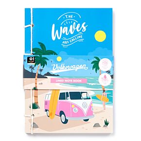 Bloco A5 em Papel de Pedra VW Volkswagen T1 Camper Bus Waves