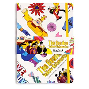 Bloco de Notas A5 em papel reciclado The Beatles Yellow Submarine Branco