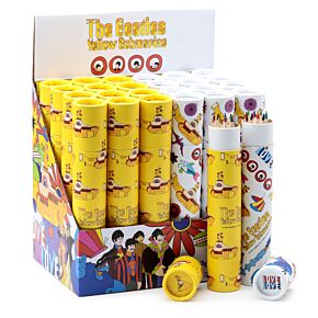 The Beatles Yellow Submarine - Tubo grande com 12 lápis de cor