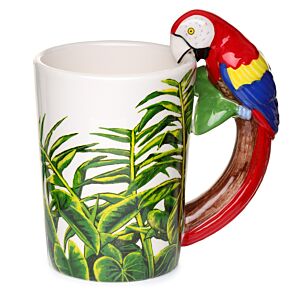 Caneca com Asa em forma de Papagaio