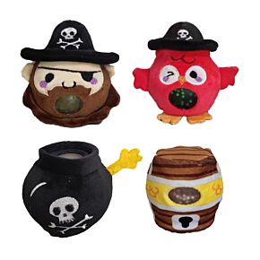 Brinquedo de pelúcia espremível Queasy Squeezies Piratas Jolly Rogers